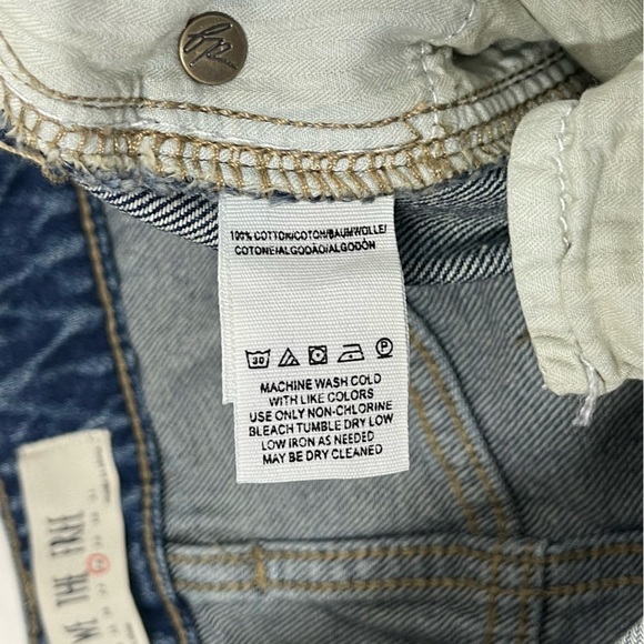 We The Free Denim Front Zip Mini Skirt Size 28 - Picture 6 of 6